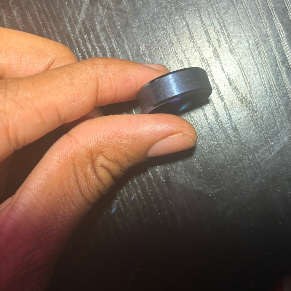 blue titanium ring